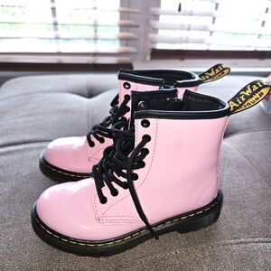 NEW pink dr martens kid boots